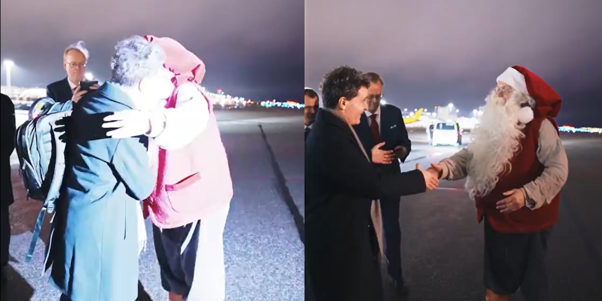 nicusor-dan-s-a-bucurat-ca-un-copil,-atunci-cand-a-fost-intampinat-de-mos-craciun-in-finlanda.-pare-sa-fi-uitat-de-summit-ul-cu-liderii-europeni