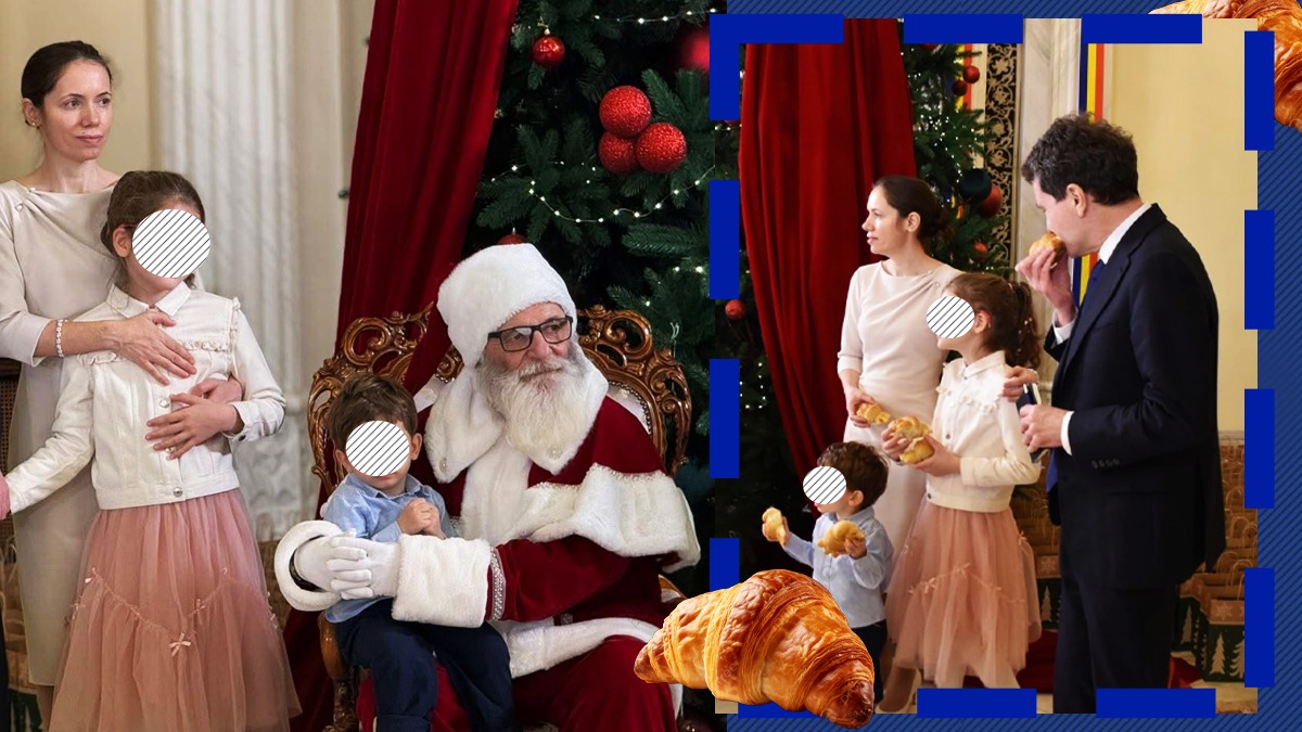 nicusor-dan,-mirabela-gradinaru-si-cei-doi-copii-l-au-primit-pe-mos-craciun-la-palatul-cotroceni-nu-au-lipsit-colindatorii-si-bucatele-traditionale.-nicusor-nu-s-a-putut-abtine-si-s-a-pus-pe-degustat-colacei