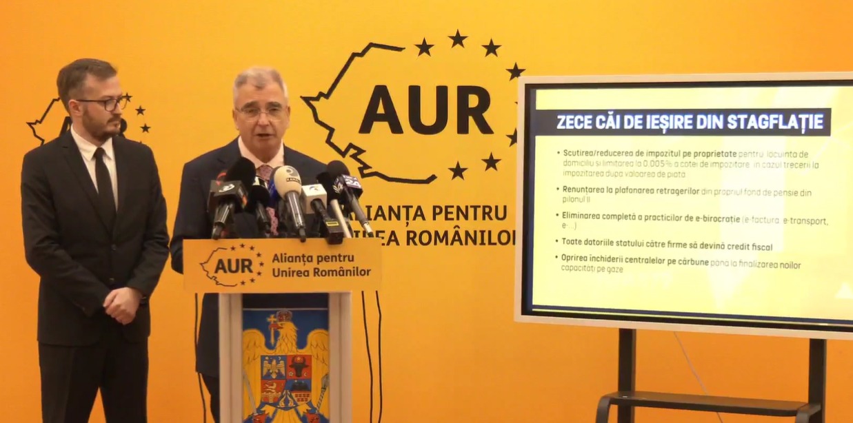 Planul AUR pentru ieșirea României din criză și stagflație