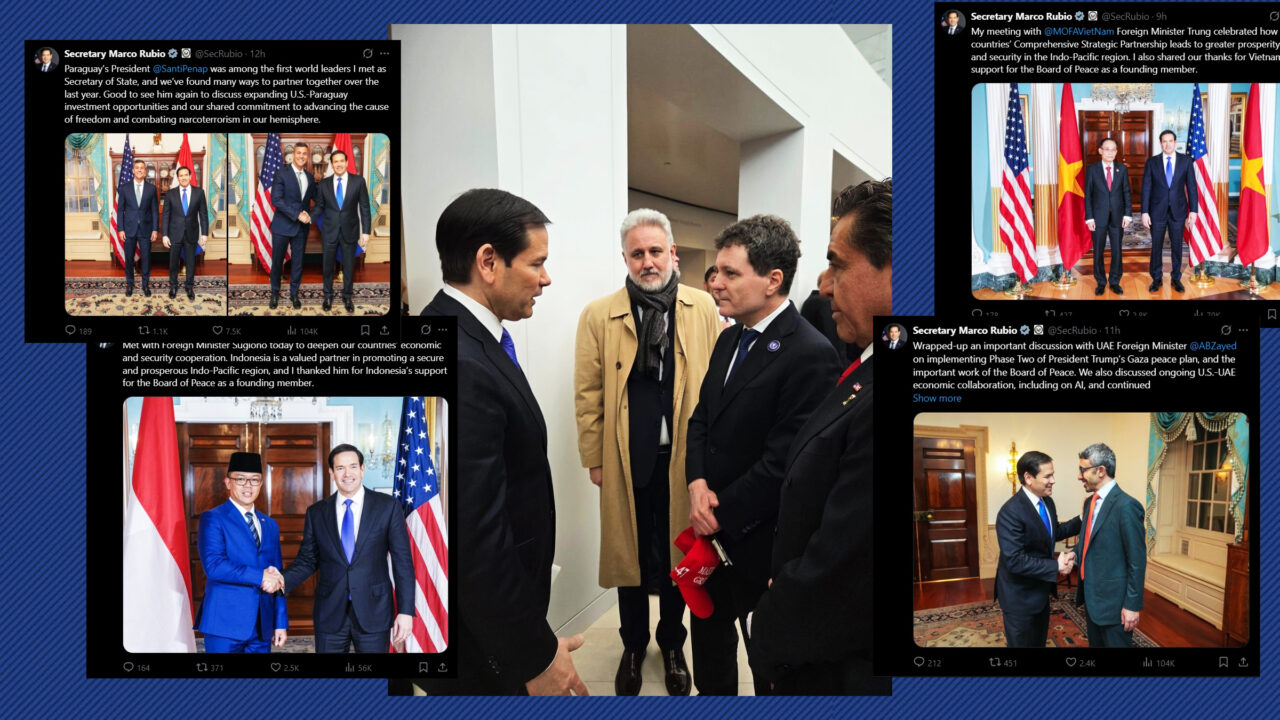 Nicușor Dan, blocat pe holul la întâlnirea cu Marco Rubio