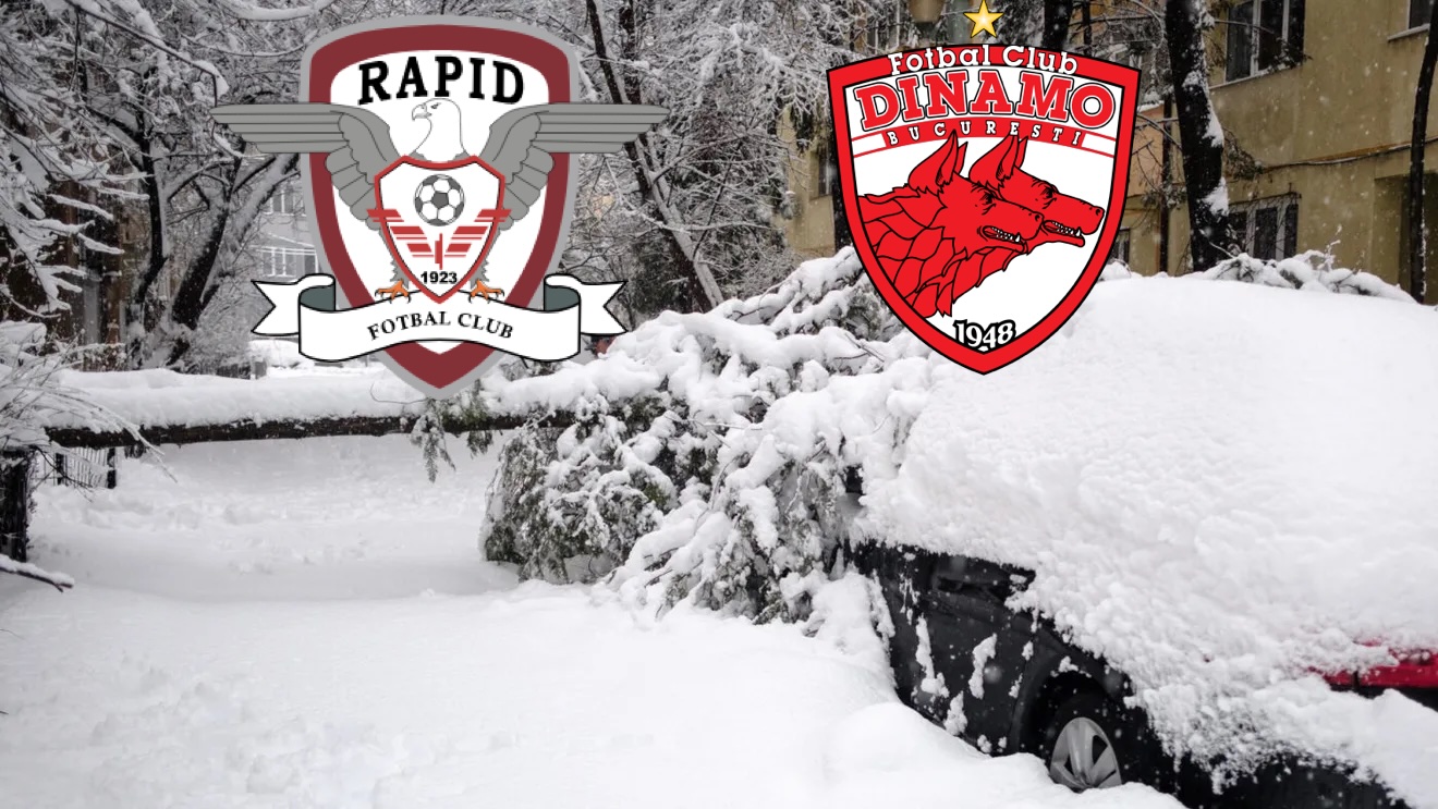 Iadul Alb are loc la Rapid Dinamo din cauza condițiilor meteo extreme