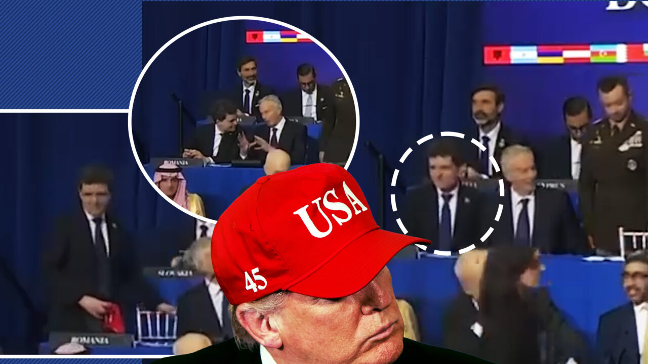 Nicușor Dan s-a așezat pe șapca suvenir înainte de Consiliul Păcii