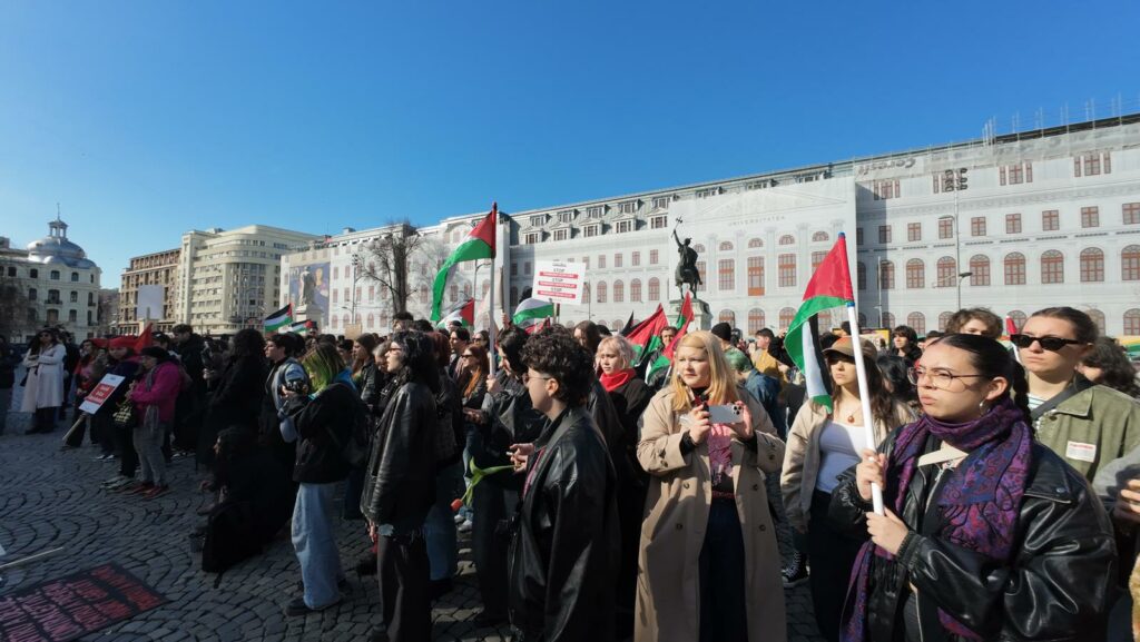 Protest în Piața Universității de 8 martie pentru drepturile femeilor