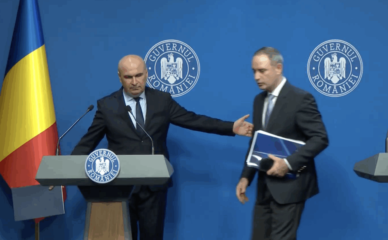 Premierul Bolojan a evitat întrebările jurnaliștilor la conferința despre buget