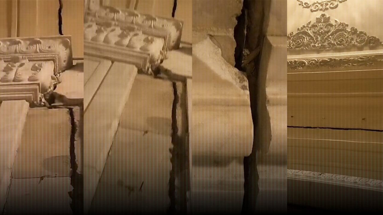 imagini-incredibile-din-casa-poporului,-care-a-crapat-pe-jumatate.-cea-mai-grea-si-scumpa-constructie-civila-a-lumii-se-degradeaza-rapid,-dupa-ce-o-crevasa-a-aparut-in-zidul-dintre-senat-si-camera-deputatilor