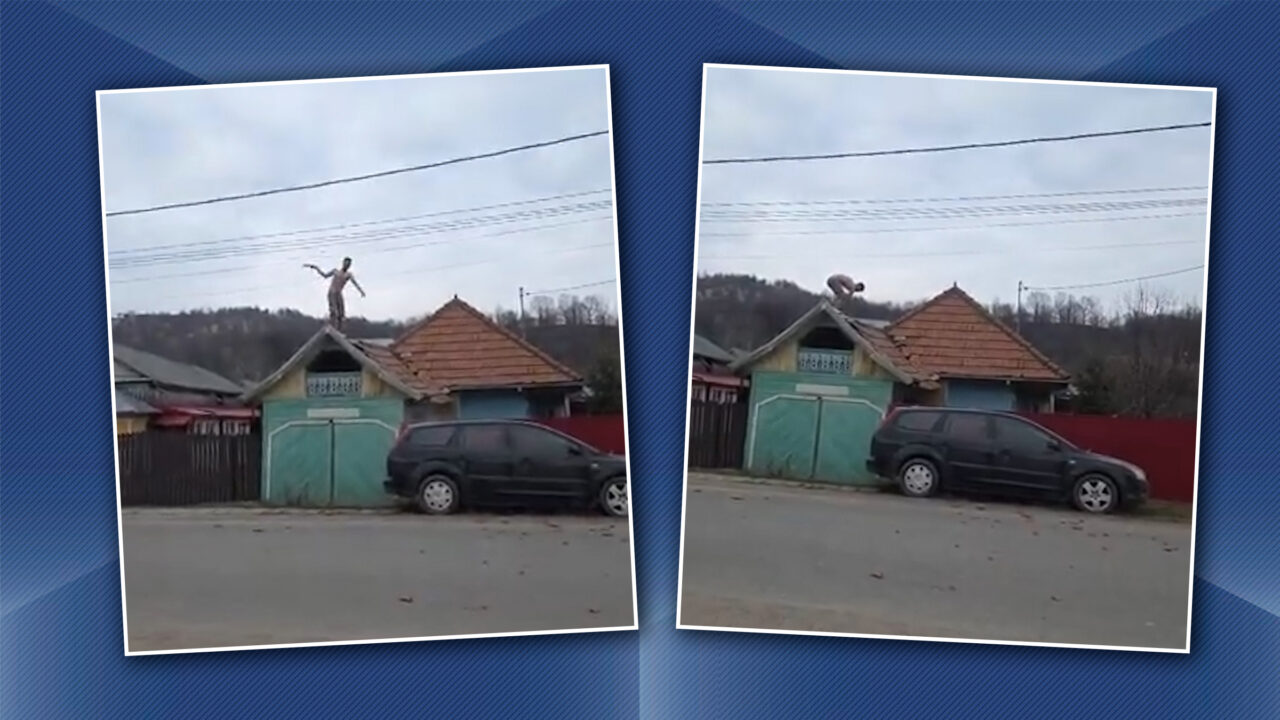 Tânăr a ținut în șah autoritățile pe acoperișul unui bloc din Bacău