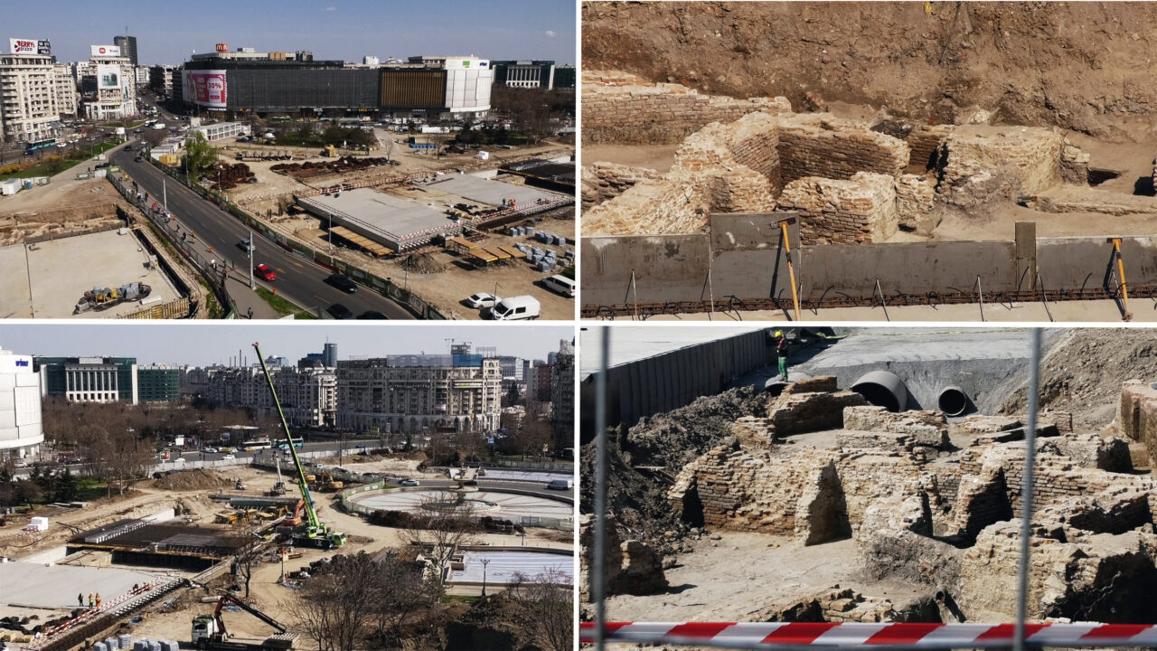 Imagini din aer ale Planșeului Unirii, cea mai mare lucrare de infrastructură din București