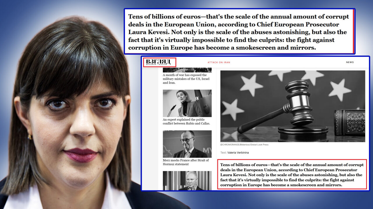 Laura Codruța Kovesi, subiect în presa rusă despre oficialii UE