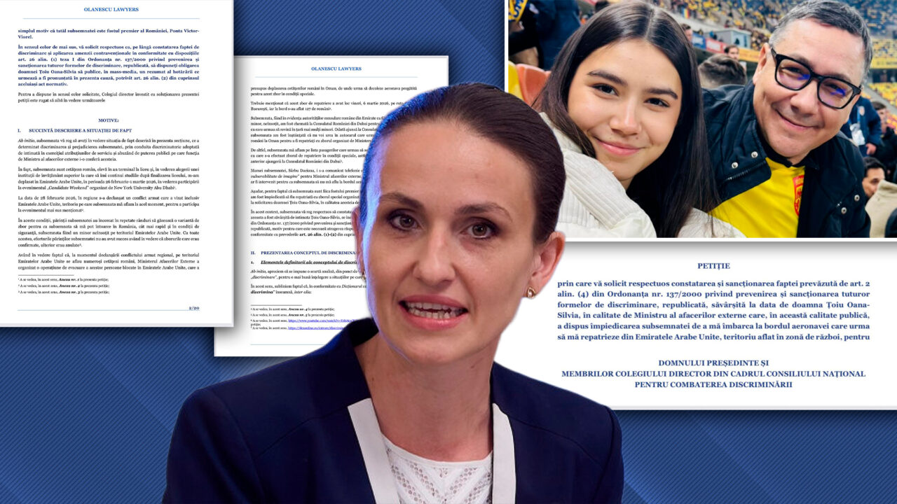 Fiica lui Victor Ponta a depus plângere la Consiliul pentru Combaterea Discriminării