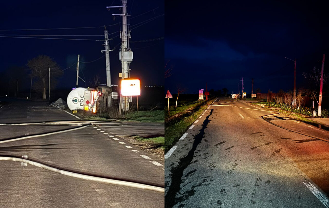 incident-pe-dn1d-o-cisterna-cu-gpl-s-a-rasturnat.-traficul-este-blocat