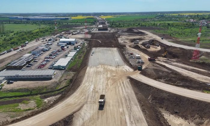 760 de muncitori desfășurați pe lotul 1 Nord al autostrăzii A0 București