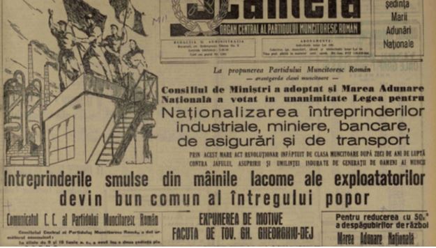 Au trecut 78 de ani de la Marea Naționalizare din 1948