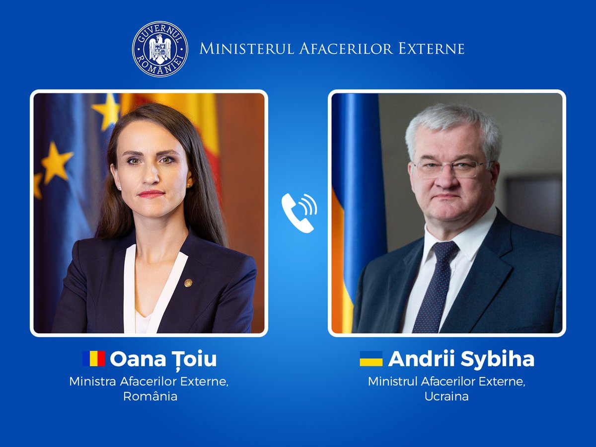 Ministrul Oana Țoiu a avut o discuție cu omologul ucrainean Andrii Sybiha