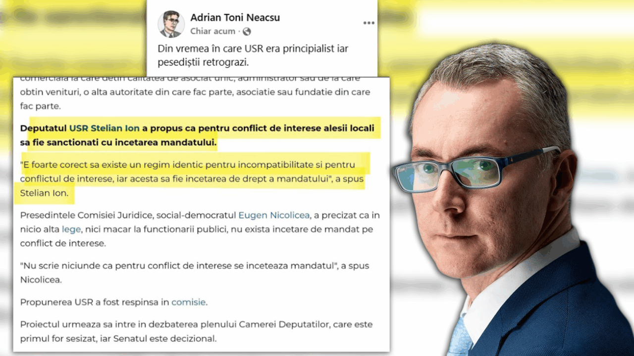 Stelian Ion cere încetarea mandatului din cauza unui conflict de interese
