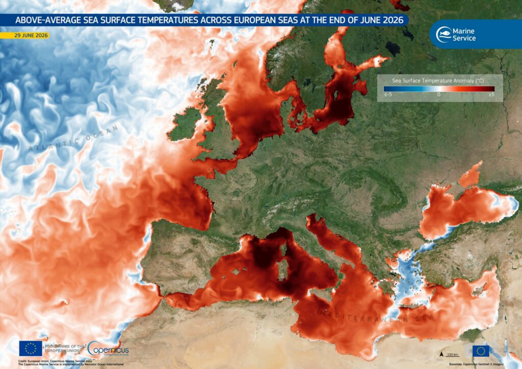 Oceanele ating temperaturi record și influențează valurile de căldură din Europa