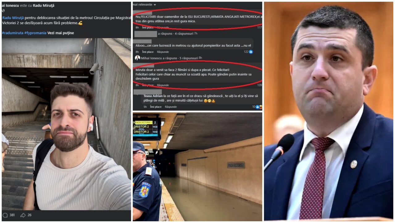 Consilier USR Radu Miruță anunță deblocarea metroului inundat