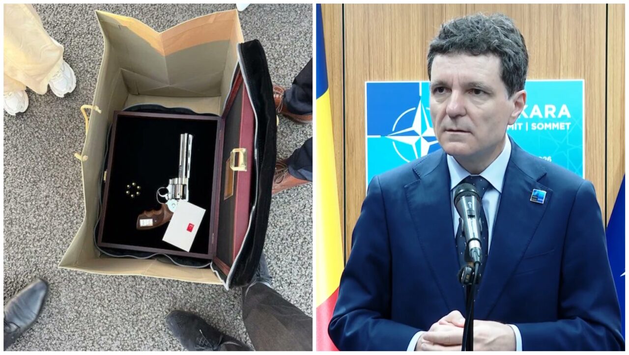 Nicușor Dan a primit un pistol de la Erdogan la Summitul NATO