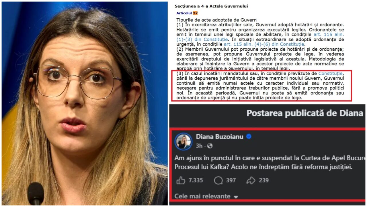 Ministra Diana Buzoianu afirmă că judecătorii au suspendat un comunicat de presă