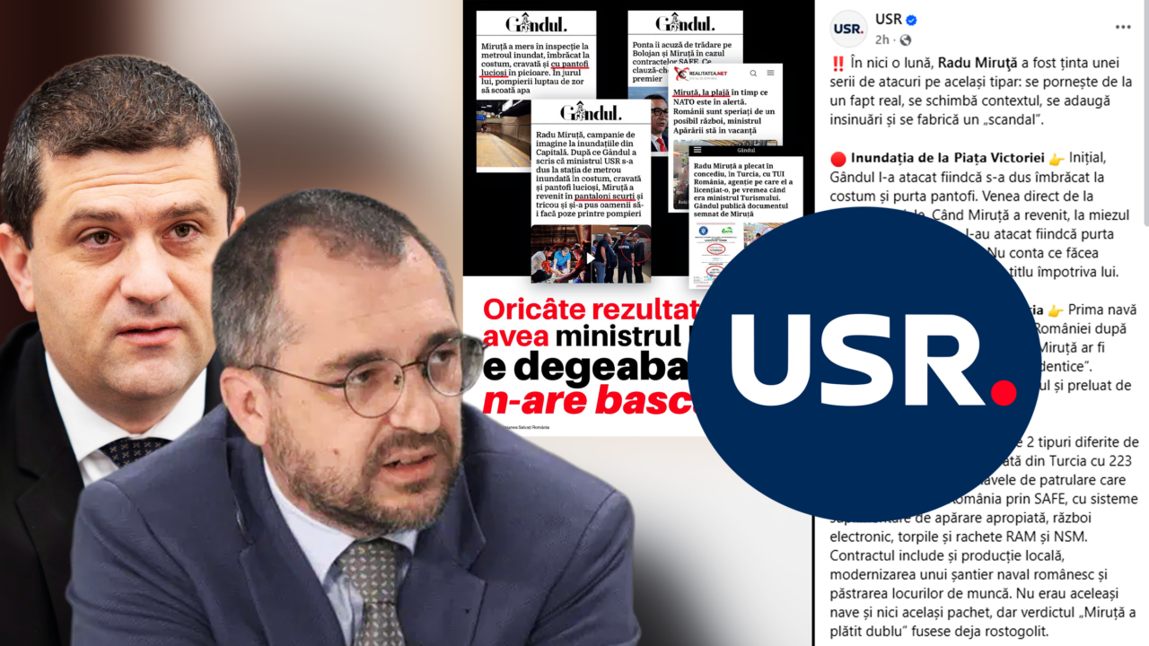 USR atacă Gândul în serie de postări critice